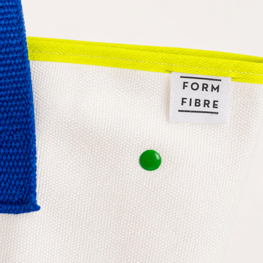 Small Tote – Natural + Cobalt