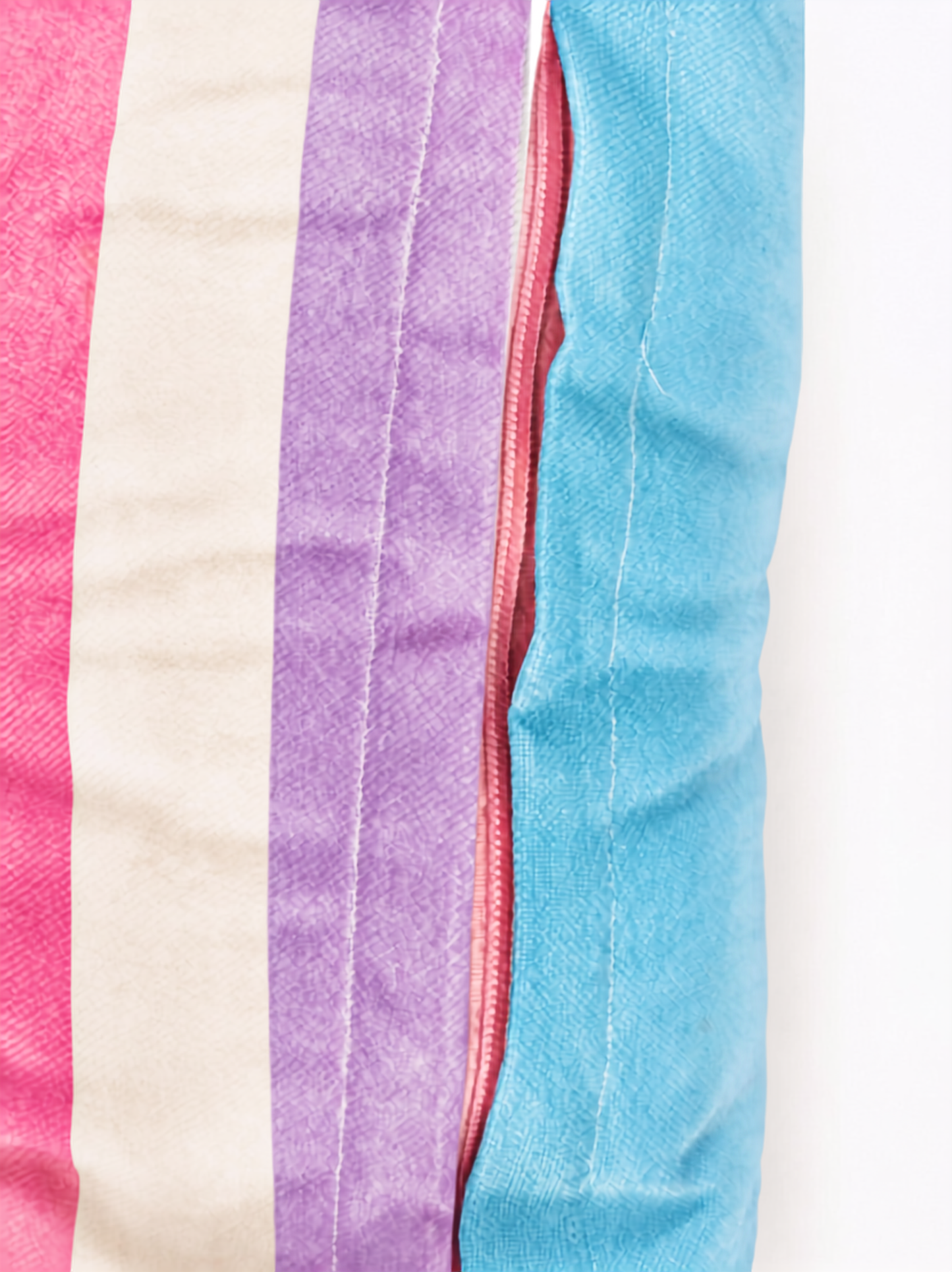 Joy Stripe Cotton Cushion – Pastel Rainbow