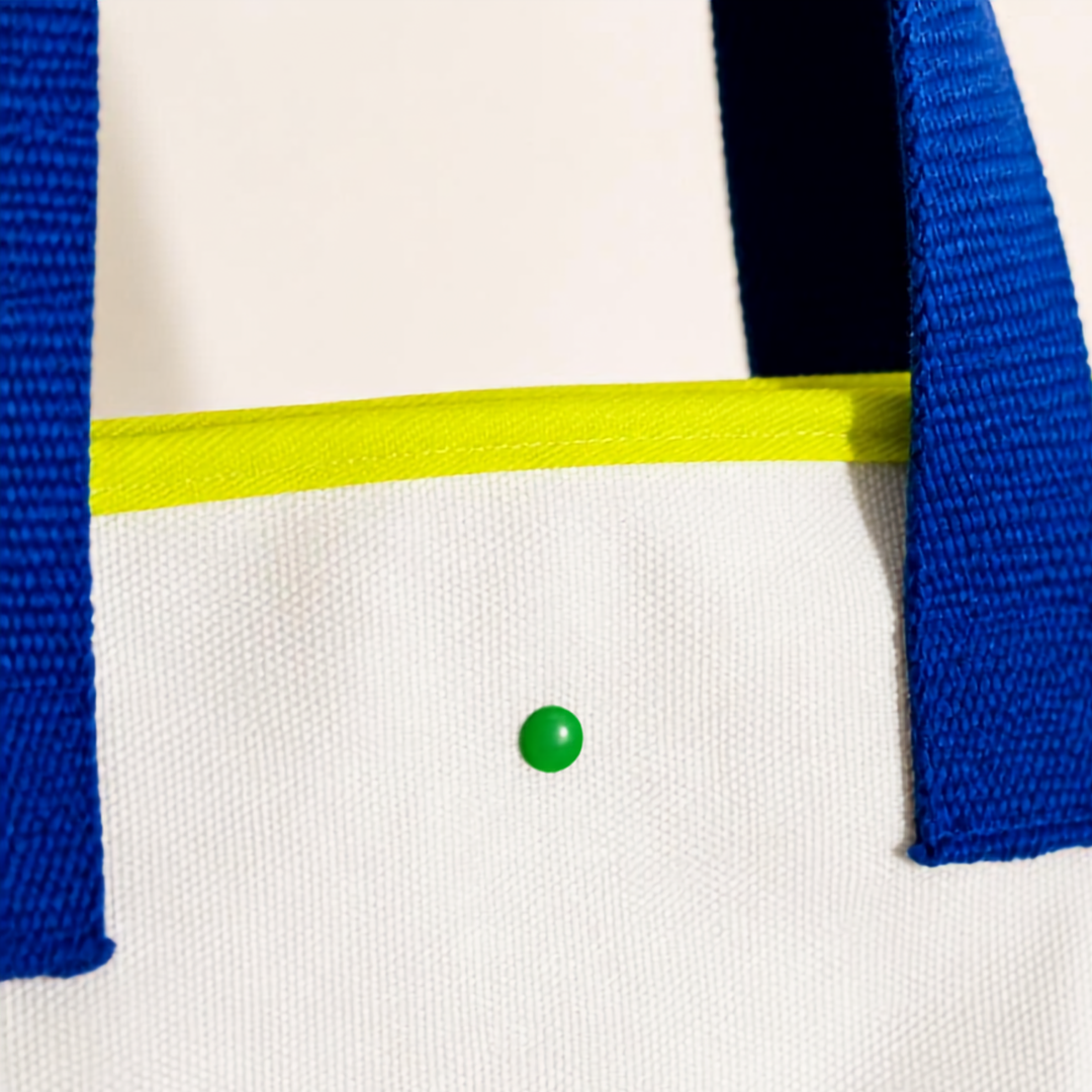 Small Tote – Natural + Cobalt